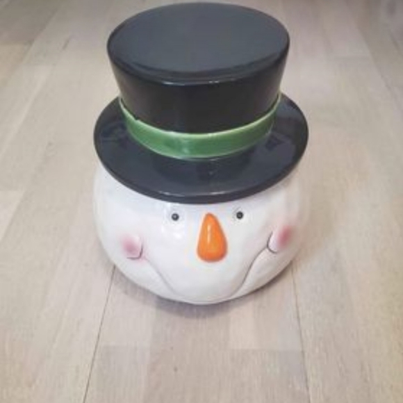 Snowman Head Cookie Jar - Picture 1 of 8